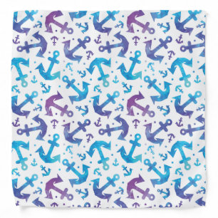 Tie Dye Anchor Pattern 2 Bandana