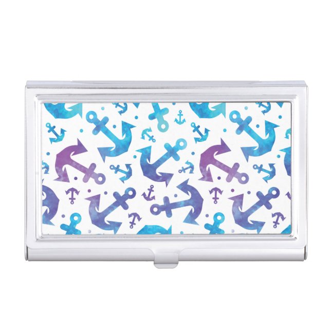 Tie Dye Anchor Pattern 2 Case For Business Cards (Front)