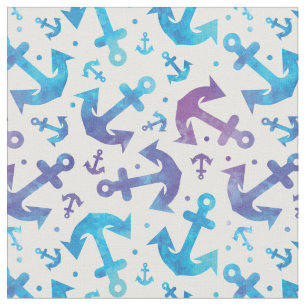 Tie Dye Anchor Pattern 2 Fabric