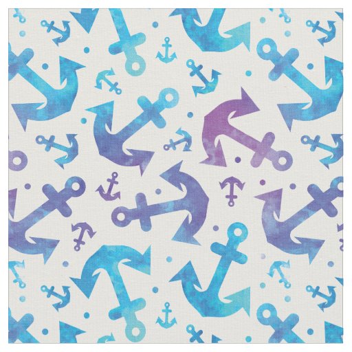 Tie Dye Anchor Pattern 2 Fabric