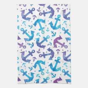 Tie Dye Anchor Pattern 2 Kitchen Towel