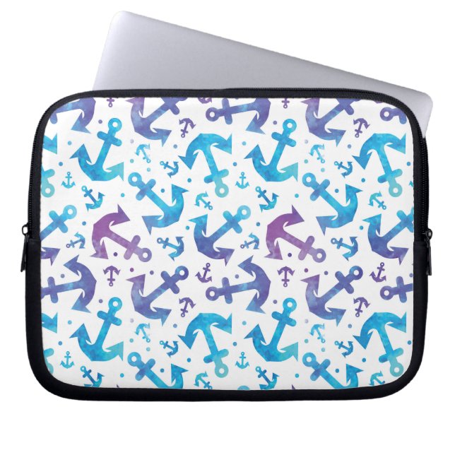 Tie Dye Anchor Pattern 2 Laptop Sleeve (Front)