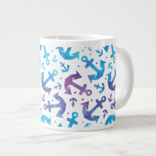 Tie Dye Anchor Pattern 2 Large Coffee Mug