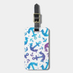 Tie Dye Anchor Pattern 2 Luggage Tag