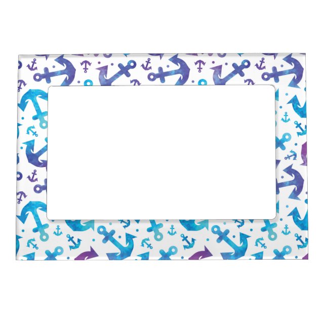 Tie Dye Anchor Pattern 2 Magnetic Frame (Front)