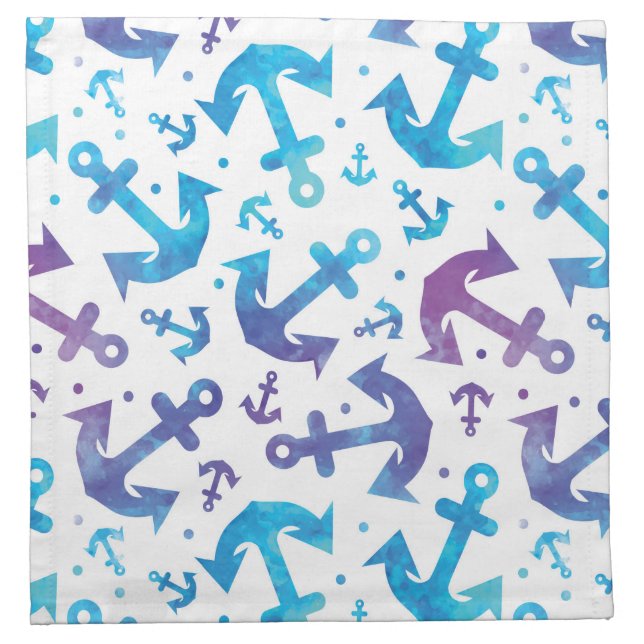 Tie Dye Anchor Pattern 2 Napkin (Front)