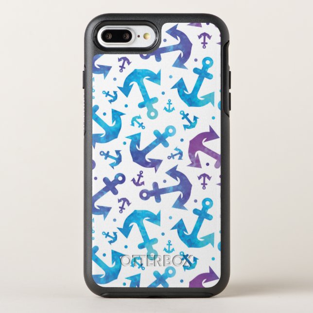 Tie Dye Anchor Pattern 2 Otterbox iPhone Case (Back)