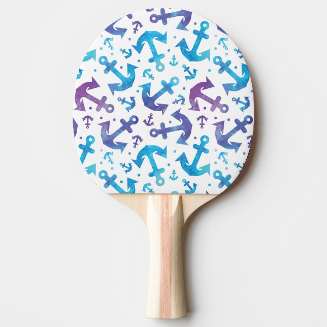 Tie Dye Anchor Pattern 2 Ping-Pong Paddle (Front)
