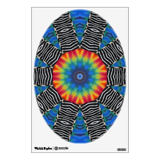 Tie Dye and Black and White - Art for Your Toilet Wall Sticker (Front)