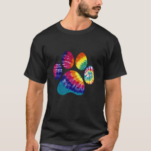 Tie Dye Animal Cat Dog Paw Print Pet Lover Gift L T-Shirt