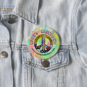 Tie-Dye Art and Bohemian Appreal Business  Button