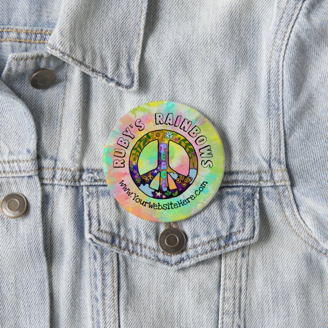 Tie-Dye Art and Bohemian Appreal Business  Button (In Situ)