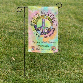 Tie-dye Art And Bohemian Appreal Pedestal Sign by Shadowind_ErinCooper at Zazzle