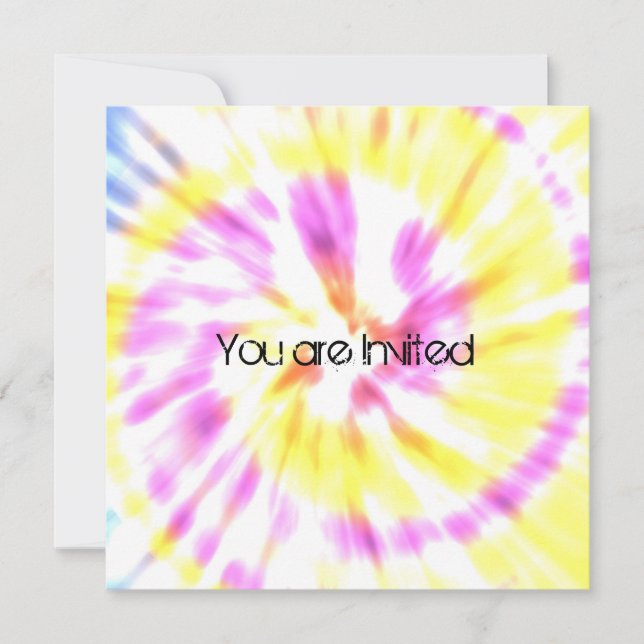 Tie Dye Baby Shower Invites (Front)