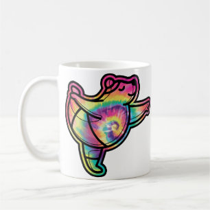 Tie Dye Ballerina Bear: Graceful and Colorful Coffee Mug