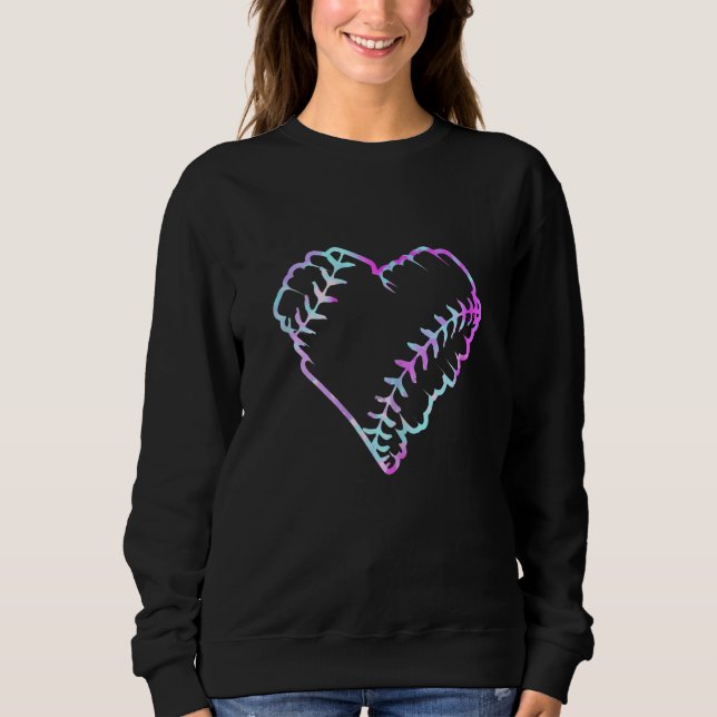 Tie Dye Baseball Heart Baseball Fans Baseball Sweatshirt (Front)