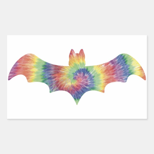 Tie Dye Bat Sticker (Front)
