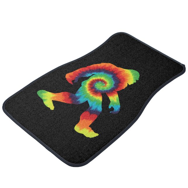 Tie Dye Bigfoot    Car Floor Mat (Angled)