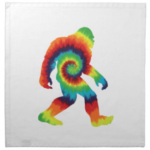 Tie Dye Bigfoot Cloth Napkin