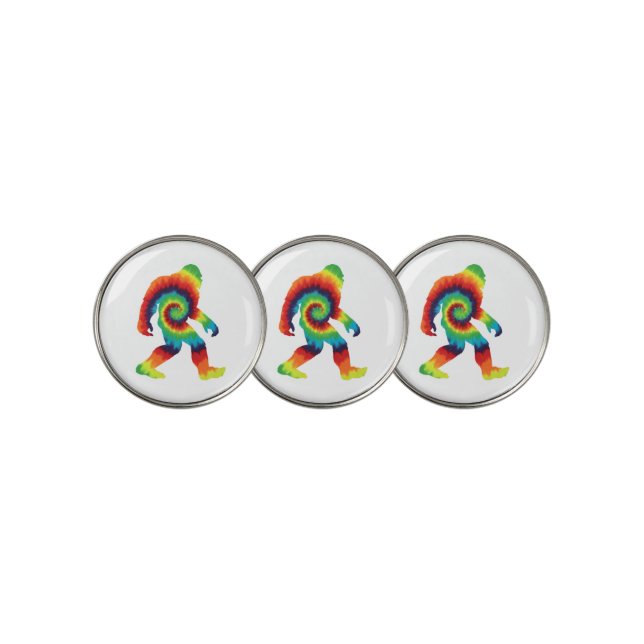 Tie Dye Bigfoot      Golf Ball Marker (3 Up)