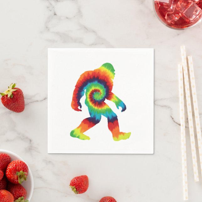 Tie Dye Bigfoot Napkins (Insitu)