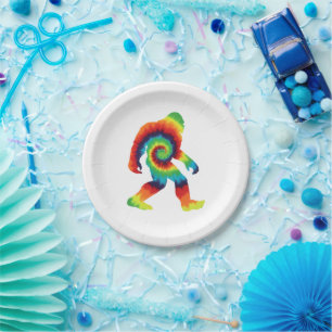 Tie Dye Bigfoot      Paper Plates