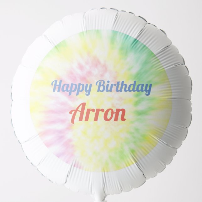 Tie Dye Birthday Balloon (Front)
