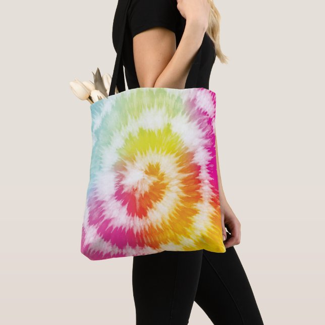 Tie-Dye Birthday Favor Bag Tote Bag (Close Up)