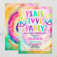 Tie Dye Birthday Party Pastel Tie Dye Hippy Party