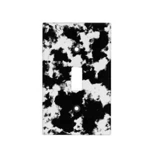 Tie Dye Black and White Light Switch Cover