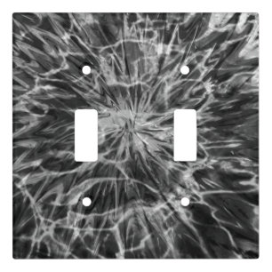 TIE DYE BLACK WHITE  LIGHT SWITCH COVER