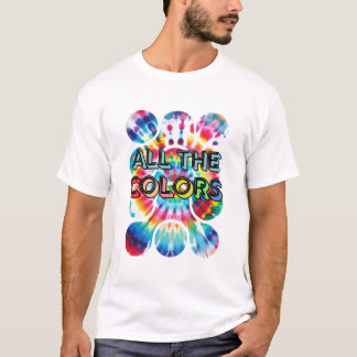 Tie-Dye Blast of Color Retro Style T-Shirt