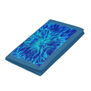 TIE DYE BLUE TRIFOLD WALLET