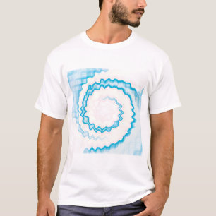 Tie-dye blue white groovy funky T-Shirt