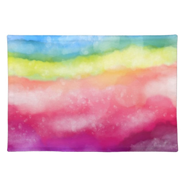 Tie Dye Bohemian Boho MOD Hippy Cloth Placemat (Front)