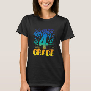 Tie Dye Boys 4th Fourth Grade Squad Crew Team Grap T-Shirt