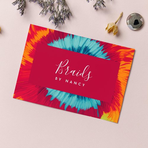 Tie Dye Braids Business Card