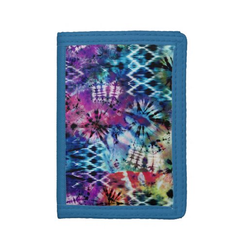 Tie Dye Bright Multi_Color Trifold Wallet