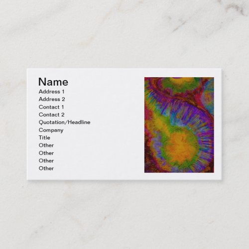 Tie Dye Business Cards