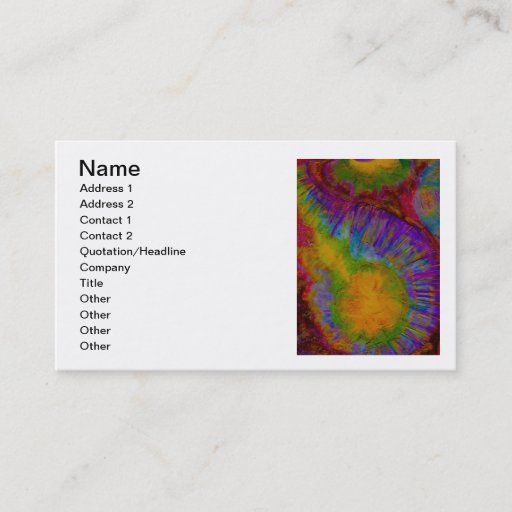 Customizable Tie Dye Business Cards