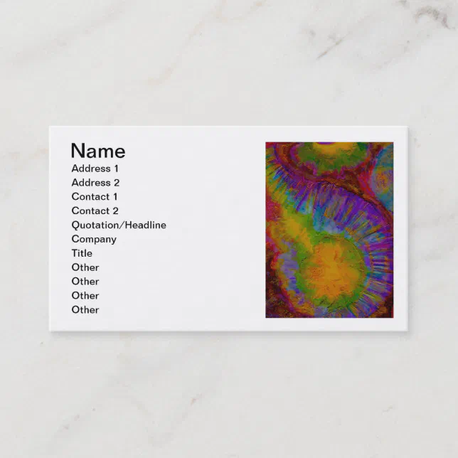 Tie Dye Business Cards | Zazzle