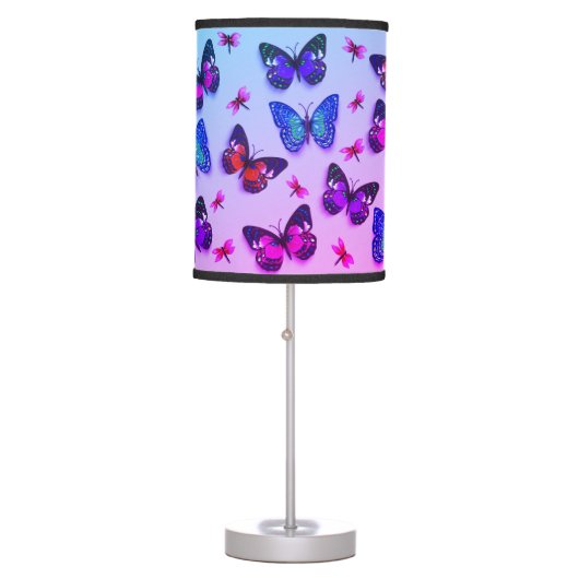  Tie-dye Butterfly Print Table Lamp (Front)