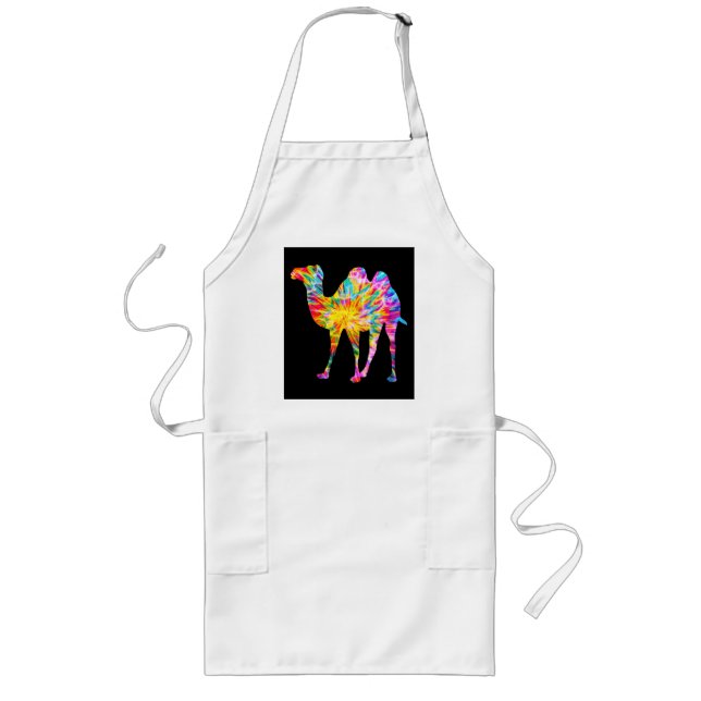 TIE DYE CAMEL LONG APRON (Front)