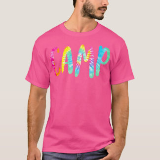 Tie Dye Camp Word Fun Colorful Summer Camp T-Shirt