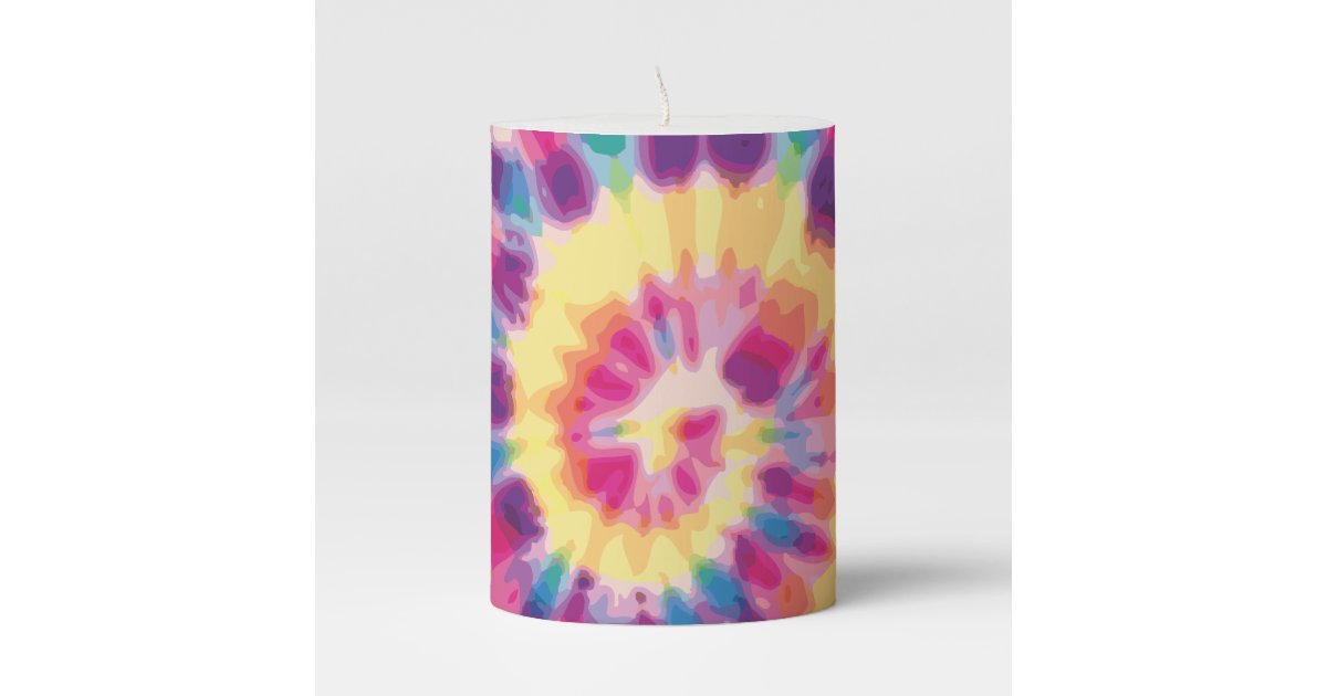 Tie Dye Candle Zazzle