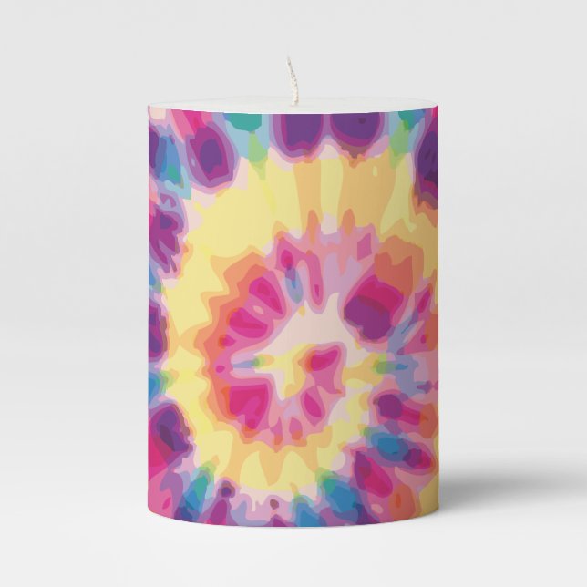 Tie Dye Candle (Front)