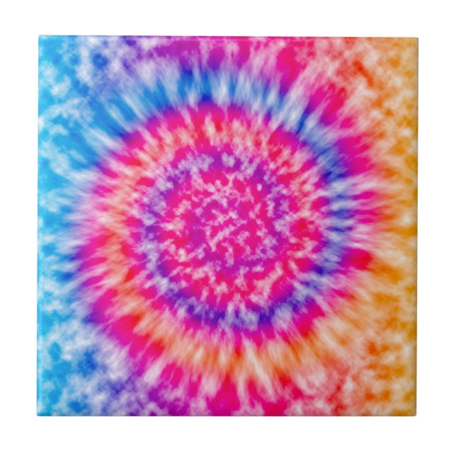 Tie Dye Ceramic Tile (Front)