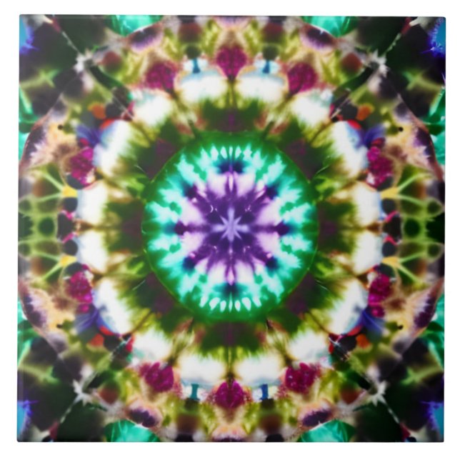 Tie-Dye Ceramic Tile (Front)