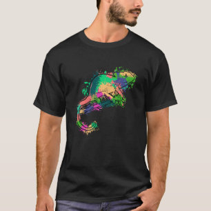 Tie Dye Chameleon Colorful Lizard T-Shirt