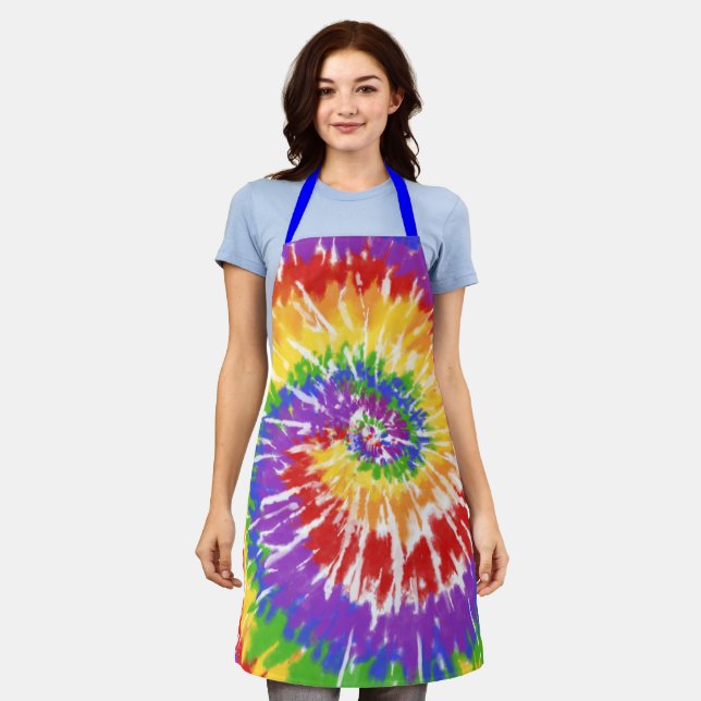 Tie-Dye Chef Apron - Cool BBQ & Baking Gift! (Worn)